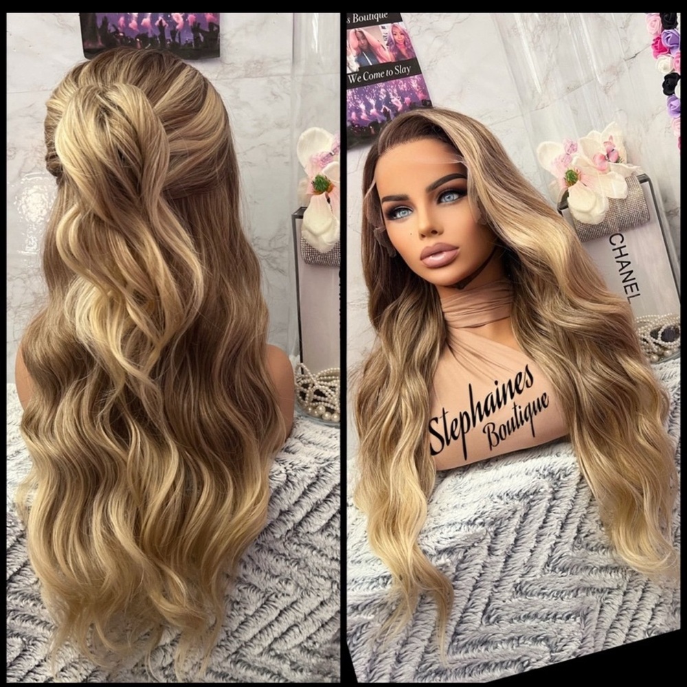 Human Hair Blended Lace Front Wig